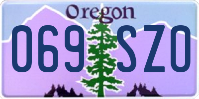 OR license plate 069SZO
