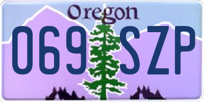OR license plate 069SZP