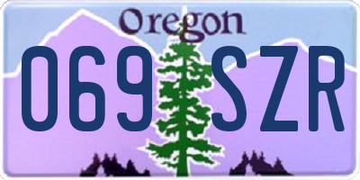 OR license plate 069SZR