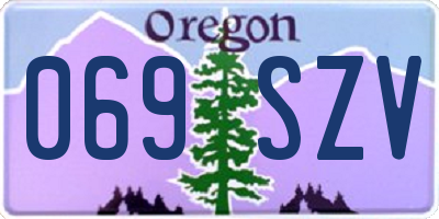 OR license plate 069SZV