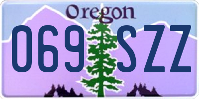 OR license plate 069SZZ