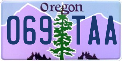 OR license plate 069TAA