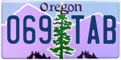 OR license plate 069TAB