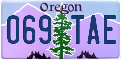 OR license plate 069TAE