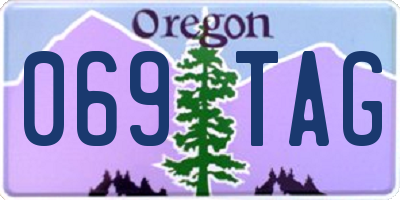 OR license plate 069TAG