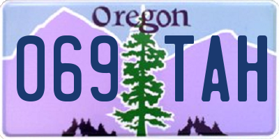 OR license plate 069TAH