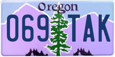 OR license plate 069TAK