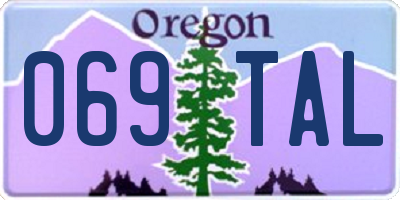 OR license plate 069TAL