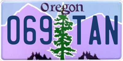 OR license plate 069TAN