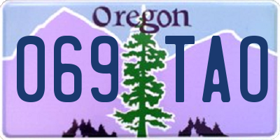 OR license plate 069TAO