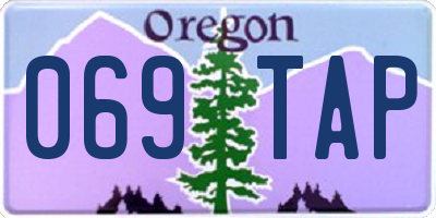 OR license plate 069TAP
