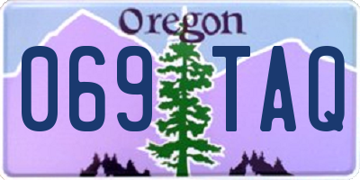 OR license plate 069TAQ