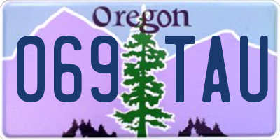 OR license plate 069TAU