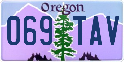 OR license plate 069TAV