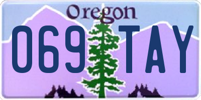 OR license plate 069TAY