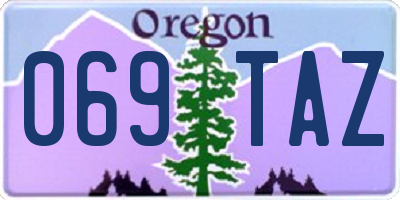 OR license plate 069TAZ