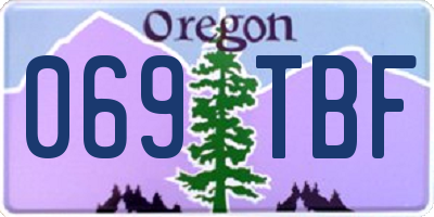 OR license plate 069TBF