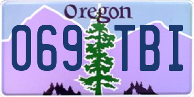OR license plate 069TBI