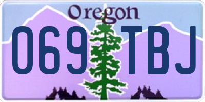 OR license plate 069TBJ