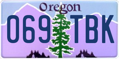 OR license plate 069TBK
