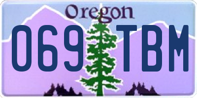 OR license plate 069TBM
