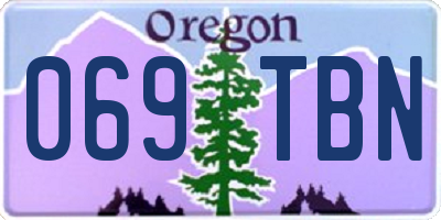 OR license plate 069TBN