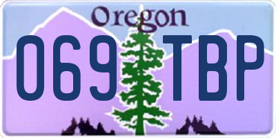 OR license plate 069TBP