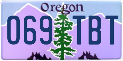 OR license plate 069TBT