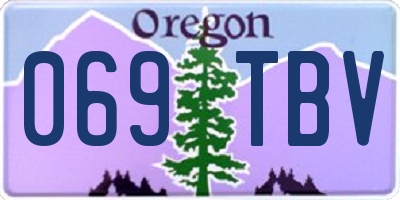 OR license plate 069TBV