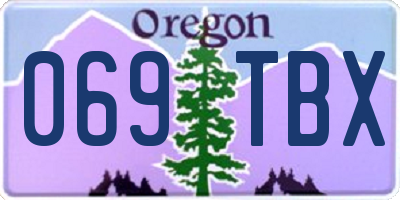 OR license plate 069TBX