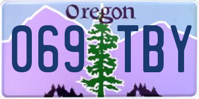 OR license plate 069TBY