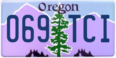 OR license plate 069TCI