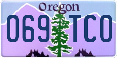 OR license plate 069TCO