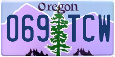 OR license plate 069TCW