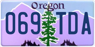 OR license plate 069TDA