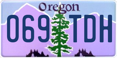 OR license plate 069TDH