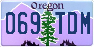 OR license plate 069TDM