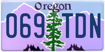 OR license plate 069TDN