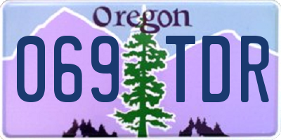 OR license plate 069TDR