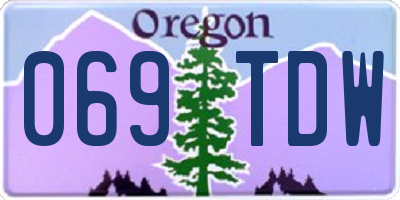 OR license plate 069TDW