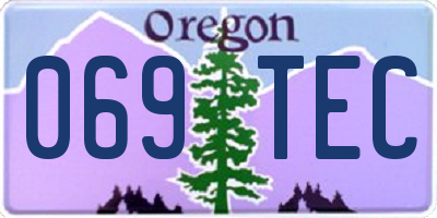 OR license plate 069TEC