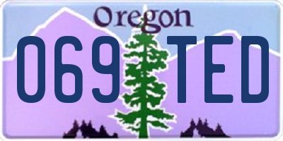 OR license plate 069TED