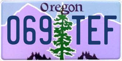 OR license plate 069TEF