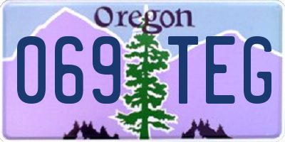 OR license plate 069TEG