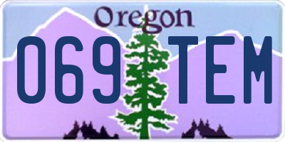 OR license plate 069TEM