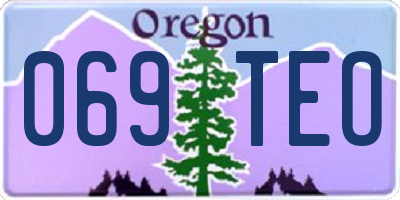 OR license plate 069TEO