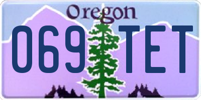 OR license plate 069TET