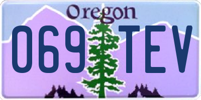 OR license plate 069TEV