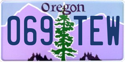 OR license plate 069TEW