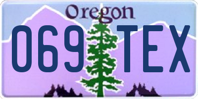 OR license plate 069TEX